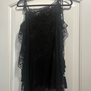 Hale Bob Black Lace tank top